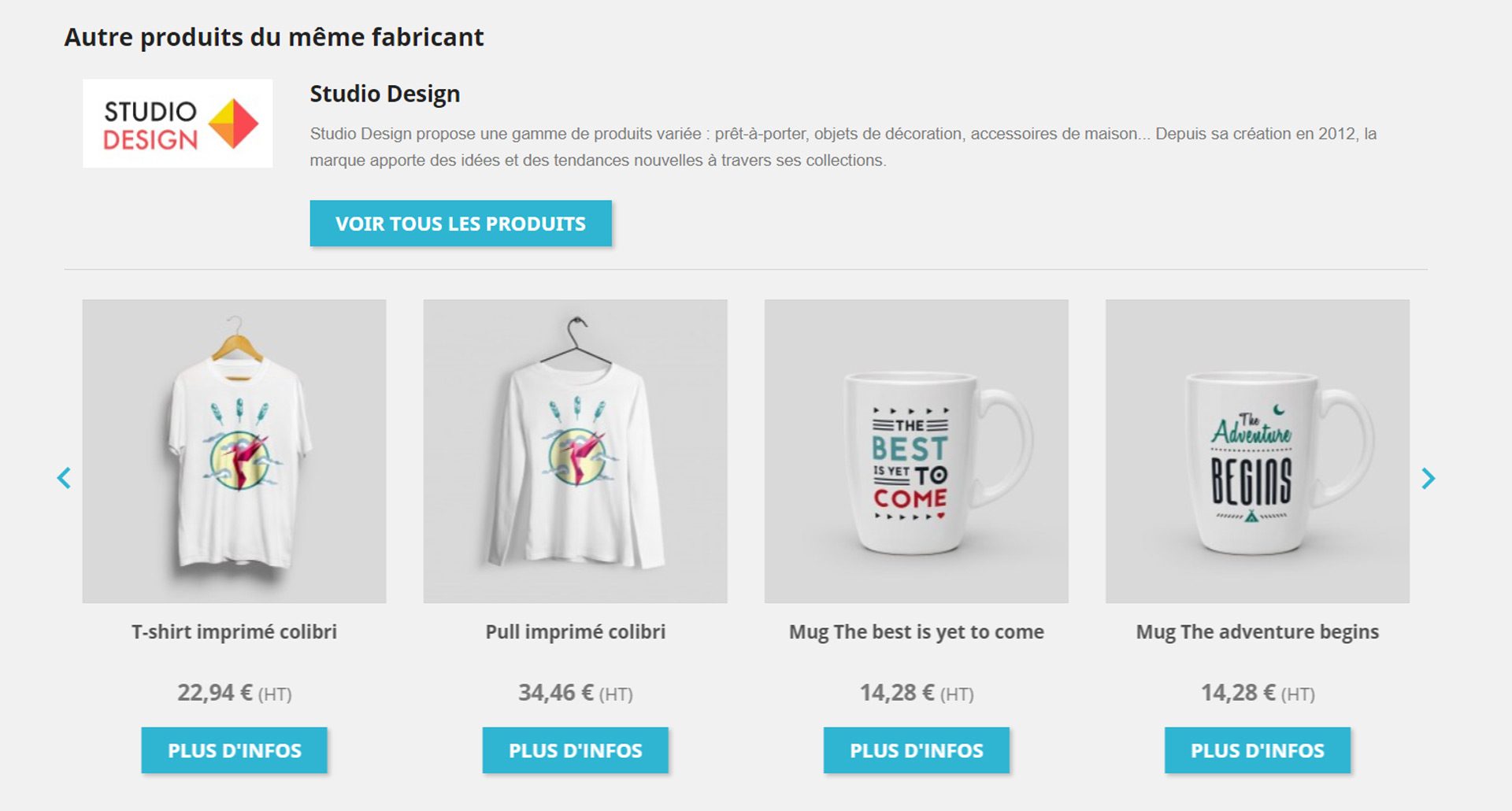 front_basic Afficher une liste de produits du même fabricant ou de la même marque dans Prestashop