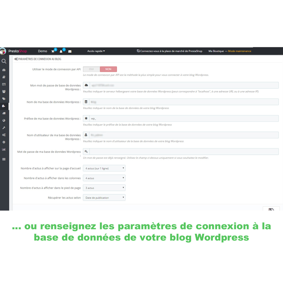 bo_database_fr Reliez la base de données de Prestashop à celle de Wordpress