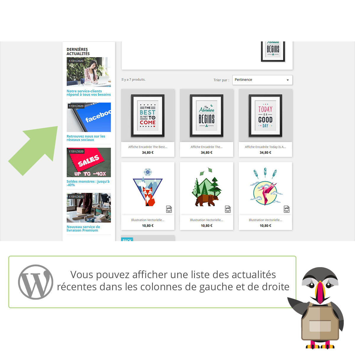 front_column_fr Intégration des news Wordpress dans la colonne d'un site Prestashop