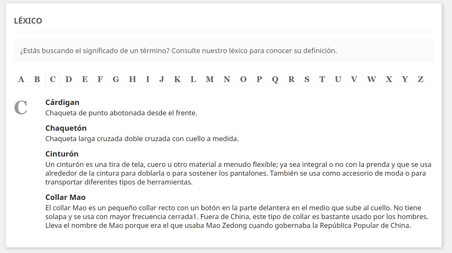lexicon_fo_onglets_liste_es Módulo Prestashop para mostrar un léxico de términos utilizados.
