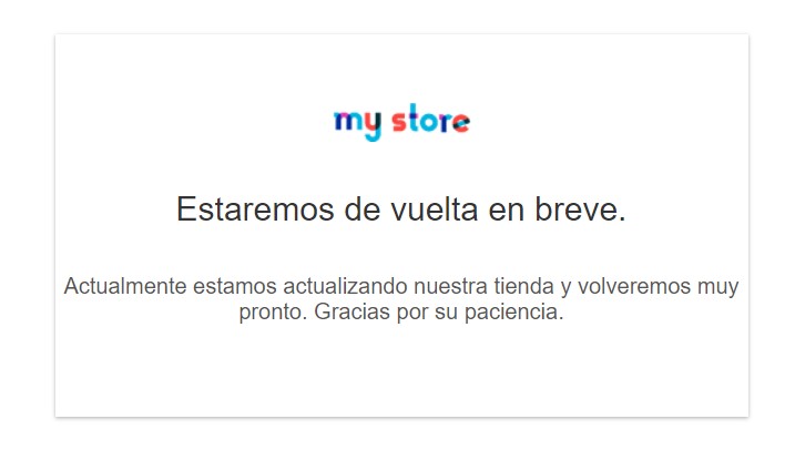 Prestashop - modificar la página de mantenimiento estándar